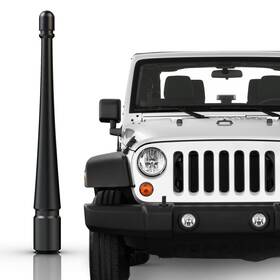 Af72aq Aftid 4 Inch Aluminum Short Antenna Compatible With 2007-2025 Jeep Wrangler Jk