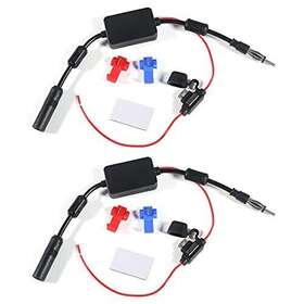 Almocn 701715474901 2 Pack 12v Power Supply Universal Car Stereo Fm Radio Antenna Signal Booster