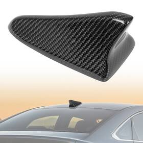 Amsprac B0fp2k3zf4 Real Carbon Fiber Shark Fin Antenna Cover Car Roof Caps Fit For