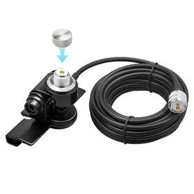 Xc-2094 Anina Car Antenna Lip Mount Bracket Uhf So239 To Pl259 Waterproof Adjustable