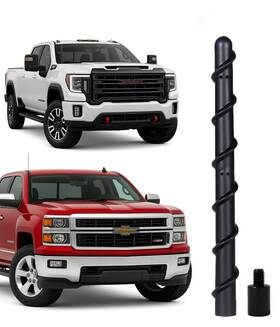 Aj-0014-antenna Anjumara Short Spiral Rubber Antenna Compatible With Chevy Silverado 1500 And Gmc Sierra