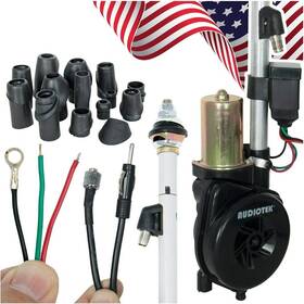 Audiotek At-an2p Stainless Steel Car Antenna Fm Am Waterproof Easy Installation 59 Inch Cable