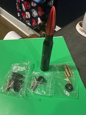 Bingfu Rf32121 Car / Truck Bullet Antenna Black With Red Tip - Vehicle Various