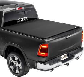 Ram1500 Branded 760701904204 5.7ft Tri-fold Tonneau Cover Fits 2009-2024 Dodge Soft Tri Fold