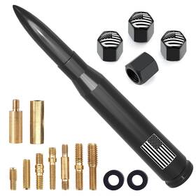 Branded An-cg-4u-b 50 Cal Car Truck Bullet Antenna For Gmc Sierra 99-2025 Chevy Silverado 1500-3500