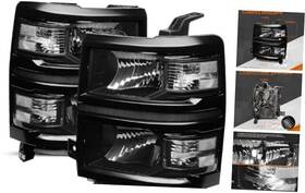 Caap-csil14-oh-bkcl-hl Caap Dirven Black Housing Clear Corner Factory Style Headlights Compatible With Black-clear
