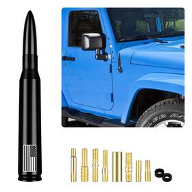 Caranthenasboutique 6qb0xp4xq-07vvmdwbk-uhtjm4wuq Antena De Bala Para Camioneta Auto Carro Coche Con Adaptador Universal Radio New