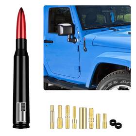Wkkbbu08s-5r8ktkjer-p5t152amn Caranthenasboutique Antena De Bala Para Camioneta Auto Carro Coche Con Adaptador Universal Radio New