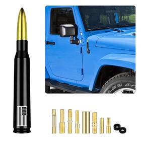 Caranthenaspro Wsxirq146-0hsncz1fz-2bjx6yo7m Antena De Bala Para Camioneta Auto Carro Coche Con Adaptador Universal Radio New