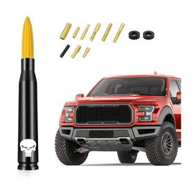 Carsupertz W9r9hcpet-ipurzblqr-yebvwjn06 Antena De Bala Para Camioneta Auto Carro Coche Con Adaptador Universal Radio New