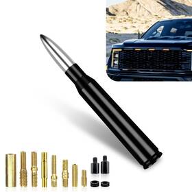 Saf243g-mrf123jg-asmf9aj3 Conleeproduct Antena De Bala Para Camioneta Auto Carro Coche Con Adaptador Universal Radio New