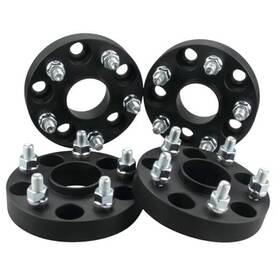 Dcvauto 11015-25b4 4pc Black 5x4.5 Hubcentric Wheel Spacers 1 Inch 1/2 Studs Inch-4 Pcs