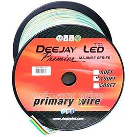 Djtbh164b100 Deejay Led 100-foot 4-conductor Y/b/g/w 16 Gauge Primary Stranded Cable Ideal Fo