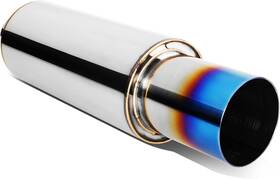 Exa-mf-001-t2 Dna Motoring Stainless Steel Straight Through Exhaust Muffler Univ