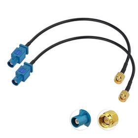 Eightwood Ac-f03z1sp-s01sp-174-20x10 10pcs Gps Antenna Extension Cable Fakra Z Male To Sma Plug Pigtail Rg174 20cm 8 Inch