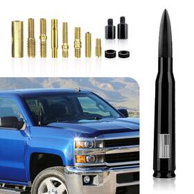 Bfu23g-as9f3-kas9jh Elmazproduct Antena De Bala Para Camioneta Auto Carro Con Adaptador Ford F150 Jeep Chevrolet
