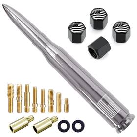 An-cg-4u-c2 Engirette Car Truck Antenna With Tire Valve Caps American Flag Short Replacement For Gm