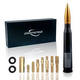 Enmpnornb 706556618507 7.8inch Black-gold Bullet Antenna Replacement For Various Car Models Dodge C