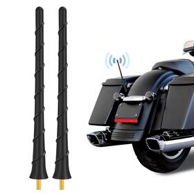 Eongee 756542407356 2 Pack 7 Inch Spiral Antenna Compatible With 1998-2024 Harley Davidson Motorc