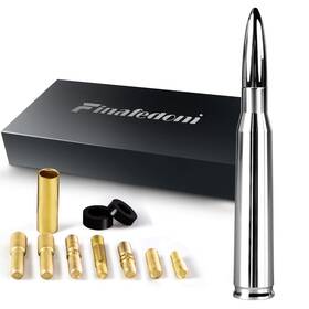 Finafedom 735153281302 Chrome Bullet Antenna 50 Cal Car Truck Accessories Silve