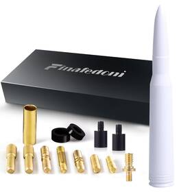 Finafedom 735153281326 Bullet Antenna 50 Cal Car Truck Accessories 5.5inch White