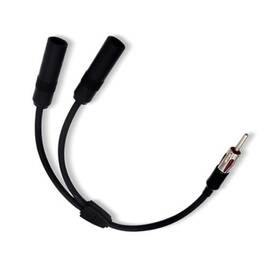 Getfay Getycx461bl-1pc Pack-1 Car Y-shaped Antenna Cable Connector 1 Male To 2 Female