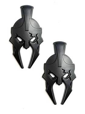 Gldtor#2 2pcs Custom Gladiator Emblems 3d Badges Right Left Side Self Matte Black