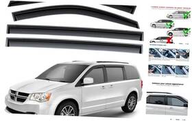 Gw0814 Grand Wheel Co Window Deflectors Smoke Tinted Tape-on Side Vent For Caravan 08-20