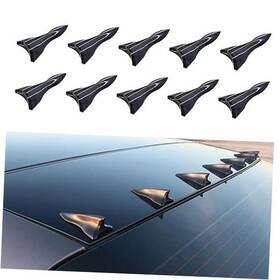 Qp7095 Haobo 10pcs Diffuser Shark Fin Kit Spoilers For Cars Car Exterior Black