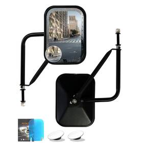 Iker Jz001 Doors Off Mirrors Compatible With Jeep Wrangler Jk Jl And Unlimited Anti-shake