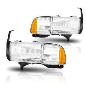 Hl-dr94 Isharing Headlights Assembly Compatible With 1994-2001 Dodge Ram 1500 94-02 2500