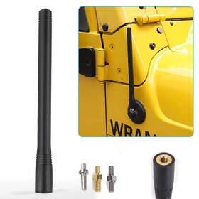 F150 Jecar 414743323999 7.5 Inch Reflex Short Antenna Replacement Tj Jk Jl Accessories Metal Abs