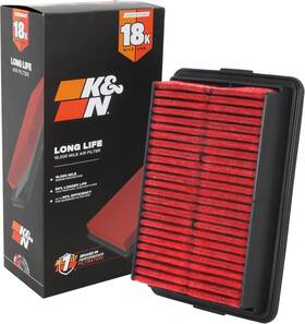 K&n Engineering Inc. 024844406927 Engine Air Filter Long Life 18 000 Mile Replacement Compatible