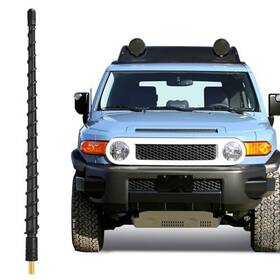 Kasnow 756542407240 13 Inch Black Spiral Antenna Universal Toppers Waterproof Rubbe