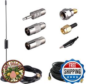 B09kttgdbp Lacucino 75 Ohm Fm Antenna Outdoor Indoor Wifi Tv Extension Cable 16.4ft Sma-mal
