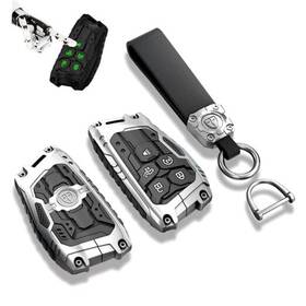 Bkgm10 Lcwpjwws Heavy Metal Key Fob Cover Protector Compatible With 2022 2023 2024 2025 Silver
