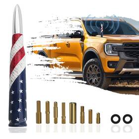 Ldpaqb 768510801912 Car Truck Bullet Antenna With American Flag Design For Ford F150 F