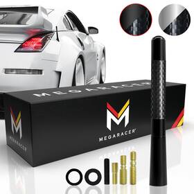 Mega Racer 083398880157 Universal Car Antenna Replacement Truck 5 Inch Carbon Fiber Ant