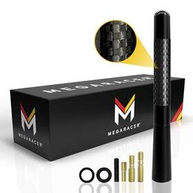 Mega Racer 083398882694 Universal Car Antenna Replacement Truck 5 Inch Carbon Fiber Ant