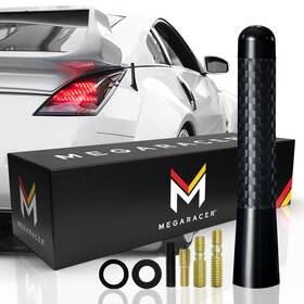 Mega Racer 083398882700 Universal Car Antenna Replacement Truck 3 Inch Carbon Fiber Ant