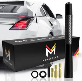 Mega Racer 313052281281 Universal Car Antenna Replacement Truck 5 Inch Carbon Fiber Antena