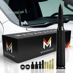 Mega Racer 810027410962 50 Cal Bullet Antenna - 5.5 Inch Am/fm Compatible Universal Fit For Trucks A