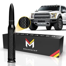 F150 Mega Racer 810027412287 Carbon Fiber 50 Cal Bullet Antenna For Truck Ford Ram Silverado 1500 G