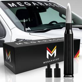 Mega Racer 810027414526 Silver Black 50 Cal Bullet Antenna Silverado 1500 Gmc Sierra 1999-2024 Year