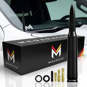 F150 Mega Racer 810027415431 Universal 50 Cal Bullet Antenna Car Suv Truck Ford Chevy Silverado Dodge