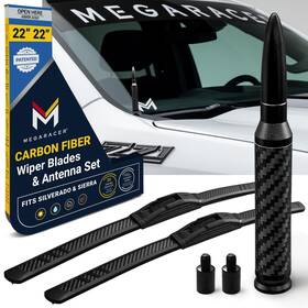 Mr-gs2-wbcf-22-22-bul-cb-gm7 Mega Racer Carbon Fiber Combo Set Fits Chevy Silverado And Gmc Sierra Year 2019-2025 Pa