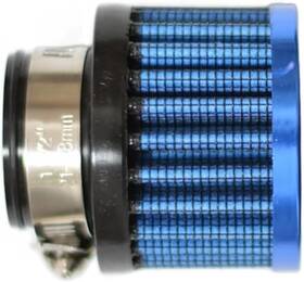 Meriton 743070493517 Auto Car Universal Rubber End Clamp On 25mm 1 Inch Intake Air Filter Blue