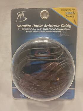 Mobilespec 092533509280 21 Foot Satellite Radio Antenna Cable With Gold Plated Terminals