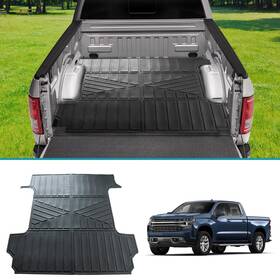 Hlb-179 Mvcgsor 5.8ft Rubber Truck Bed Liner Cargo Mats Compatible With Gmc Sierra 1500 2019-