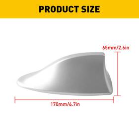 Oxilam Wwd-pxd-45660 1 Antenna Cover Shark Fin Radio Fm/am Signal Booster Car Auto Replace Kit Sliver